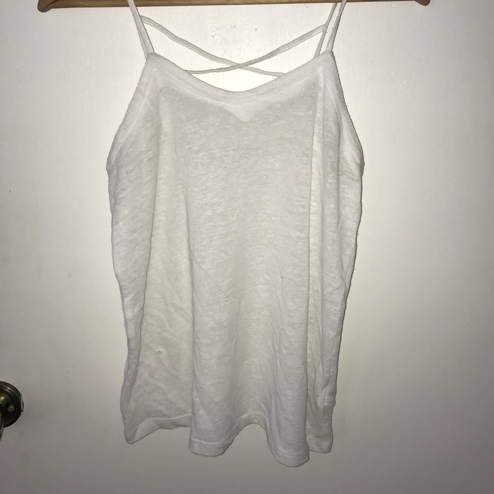 white tank top